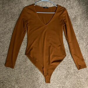 Mustard Yellow Long Sleeve Bodysuit